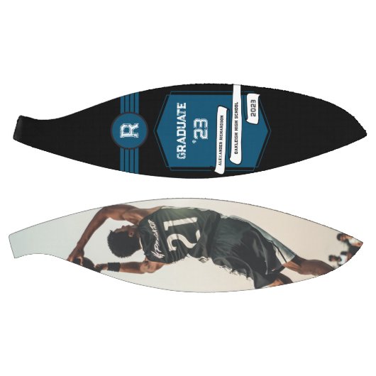 ジャージー番号 |卒業モノグラム(青) バスケットボール (パネル)