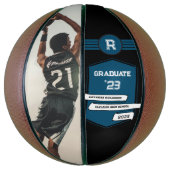 ジャージー番号 |卒業モノグラム（青） バスケットボール (縦)