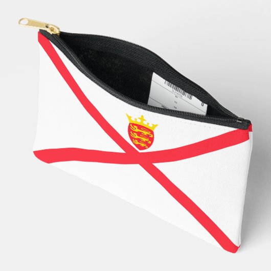 ジャージー諸島国旗 アクセサリーポーチ (見開き)