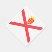 ジャージー諸島国旗 スタンダードランチョンナプキン (角)