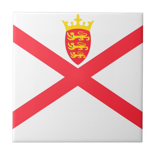 ジャージー諸島国旗 タイル (正面)