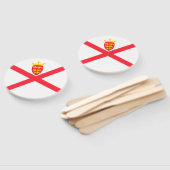 ジャージー諸島国旗 ハンドファン (組立なし)