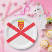 ジャージー諸島国旗 ペーパープレート (パーティー)