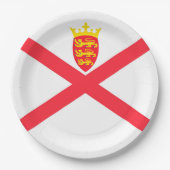 ジャージー諸島国旗 ペーパープレート (正面)