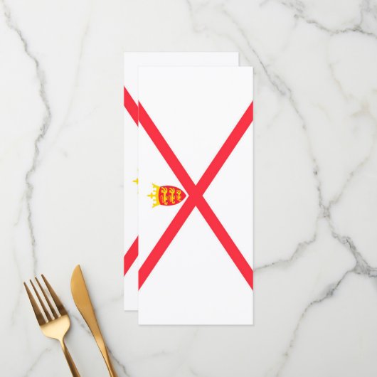 ジャージー諸島国旗 メニュー (正面/裏面インサイチュ)