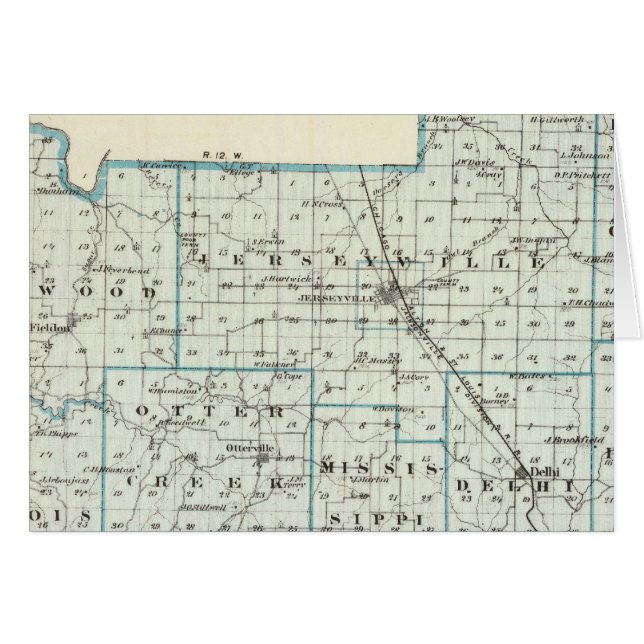 ジャージー郡の地図 (正面横)