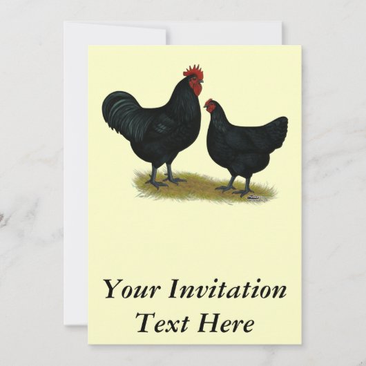 ジャージー ジャイアント ニワトリ 招待状 (正面)