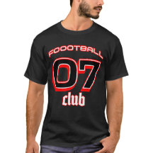 ジャージー・ナンバー07のサッカー選手Tシャツ