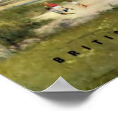 ジャージー、モンオルゲイル城ヴィンテージ旅行ポスター ポスター (角)