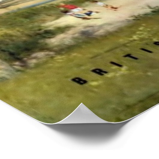 ジャージー、モンオルゲイル城ヴィンテージ旅行ポスター ポスター (角)