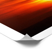 ジャージー、日没の明るい太陽 ポスター (角)