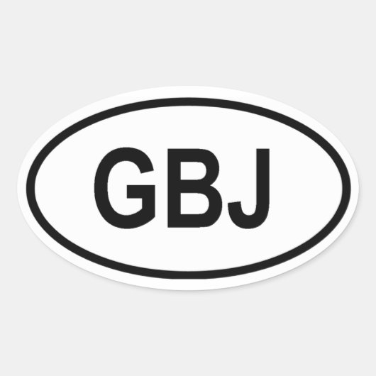 ジャージー「GBJ」 楕円形シール (正面)