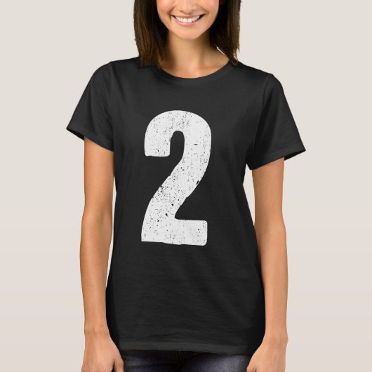 ジャージ ユニフォーム #2、大きな数字のグラフィック Tシャツ (正面)