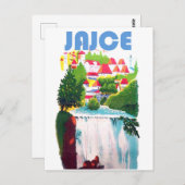 ジャース,滝ボスニア,ユーゴスラビア,ヴィンテージ ポストカード (正面/裏面)