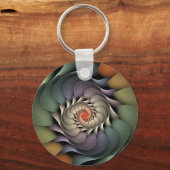 ジャーディネレ抽象芸術レインボーフローラスパイラル キーホルダー (正面)