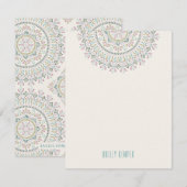 ジャーディン マンダラ ステーショナリー - ターコイズ 招待状 (正面/裏面)