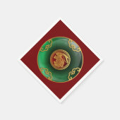 ジャード中国のラビットナプキンスの新年 スタンダードカクテルナプキン (角)