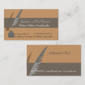 ジャーナリスはっきりしたト作家編集者 名刺 (正面/裏面)