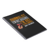 ジャーナリストおもしろいの仕事の皮肉ニュース作家記者 ノートブック (右側)