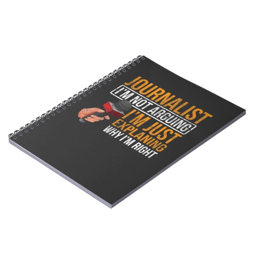 ジャーナリストおもしろいの仕事の皮肉ニュース作家記者 ノートブック (左側)