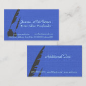 ジャーナリストのスタイリッシュな作家の編集者 名刺 (正面/裏面)