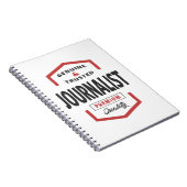 ジャーナリストのロゴギフトアイディア。 ノートブック (右側)