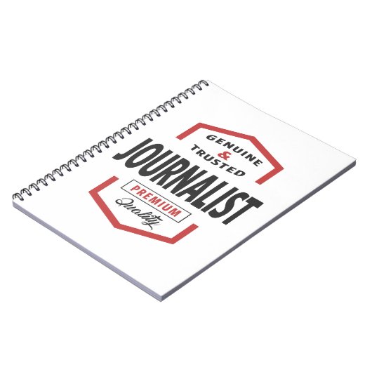 ジャーナリストのロゴギフトアイディア。 ノートブック (左側)