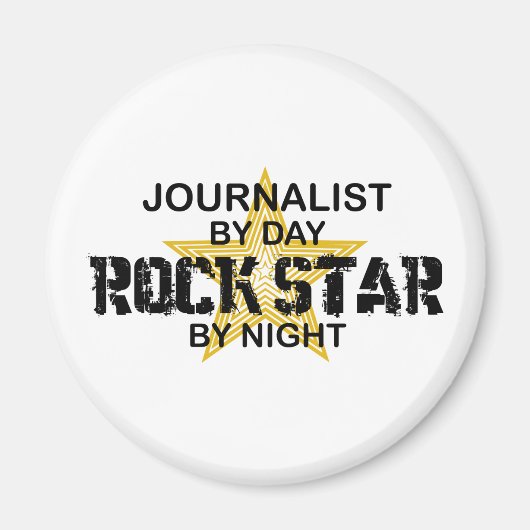 ジャーナリストのロックスターバイナイト マグネット (正面)