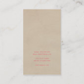 ジャーナリストのヴィンテージのタイプライターのカッコいいのミントのモダン 名刺 (裏面)