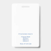 ジャーナリストの写真IDとQRコードプレス バッジ (裏面)