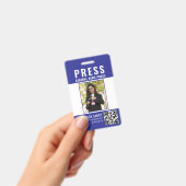 ジャーナリストプレスパス 写真ID バッジ (手持ち)