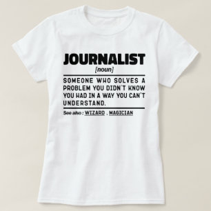 ジャーナリスト名詞ブログ愛好家の列クールリスト Tシャツ