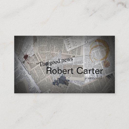 ジャーナリスト新聞Pressmanの新聞記者の出版物 名刺 (正面)