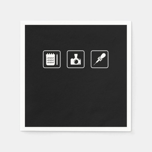 ジャーナリスト記者ジャーナリスト記者 スタンダードカクテルナプキン (正面)