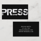 ジャーナリスト記者メディア報道 名刺 (正面/裏面)