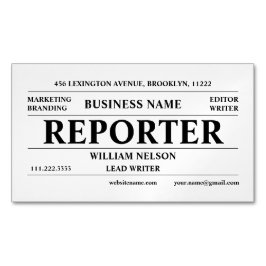 ジャーナリスト記者 マグネット名刺
