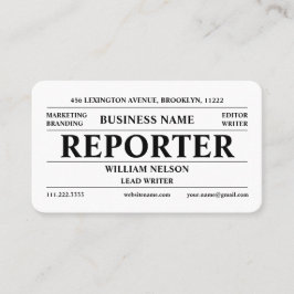 ジャーナリスト記者 名刺