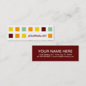 ジャーナリスト(モダン正方形) スキニー名刺 (正面/裏面)