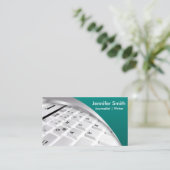 ジャーナリスト |ライター |ブロガー | Reporter -ティール(緑がかった色) 名刺 (スタンド正面)