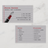 ジャーナリスト/作家/作家の名刺 名刺 (正面/裏面)