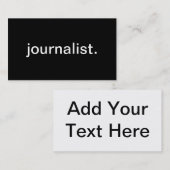 ジャーナリスト 名刺 (正面/裏面)