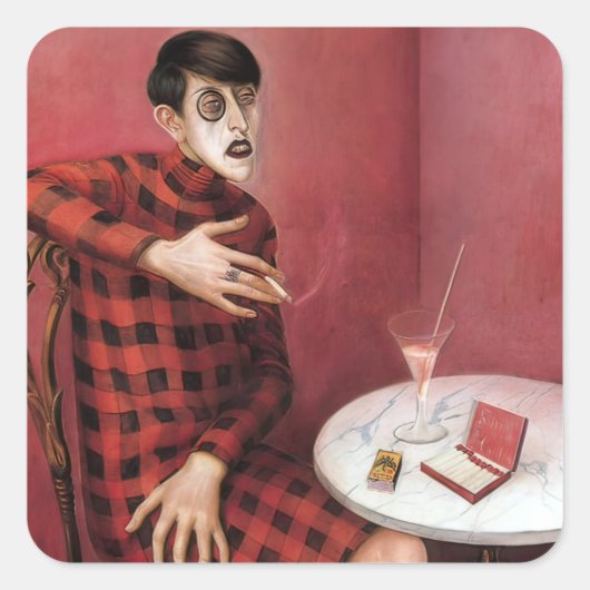 ジャーナリストSylvia Von Harden Ottoのポートレート スクエアシール (正面)