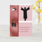 ジャーナリズムの学位を取得するためのカード カード (黄色い花)