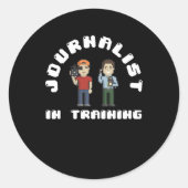 ジャーナリズムの記者ギフトを訓練するジャーナリスト ラウンドシール (正面)