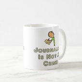 ジャーナリズムは犯罪ではない コーヒーマグカップ (正面右)