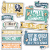 ジャーナリングプロンプトシール(緑と青) シール (正面)