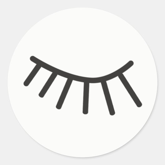 ジャーナリング用のかわいい睫毛シール ラウンドシール (正面)