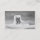 「ジャーナルからのシール穴を、の見るEskimaux 名刺 (裏面)