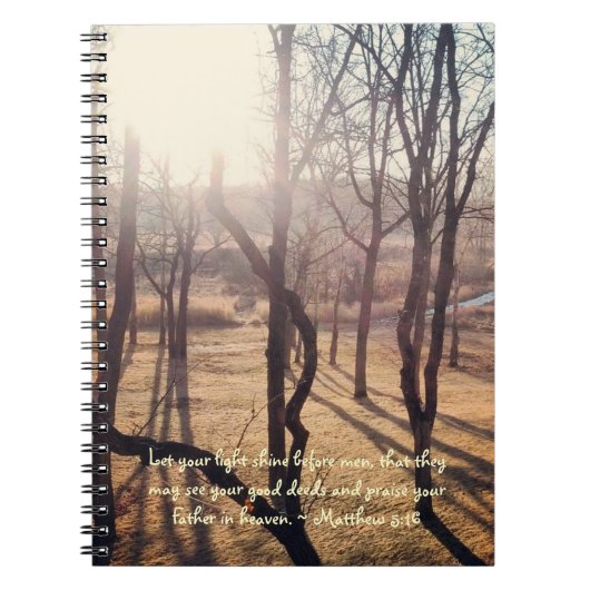 ジャーナルを通って照ること ノートブック (正面)