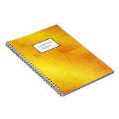ジャーナルパーソナライズされた男性へレトロオレンジ黄 ノートブック (右側)